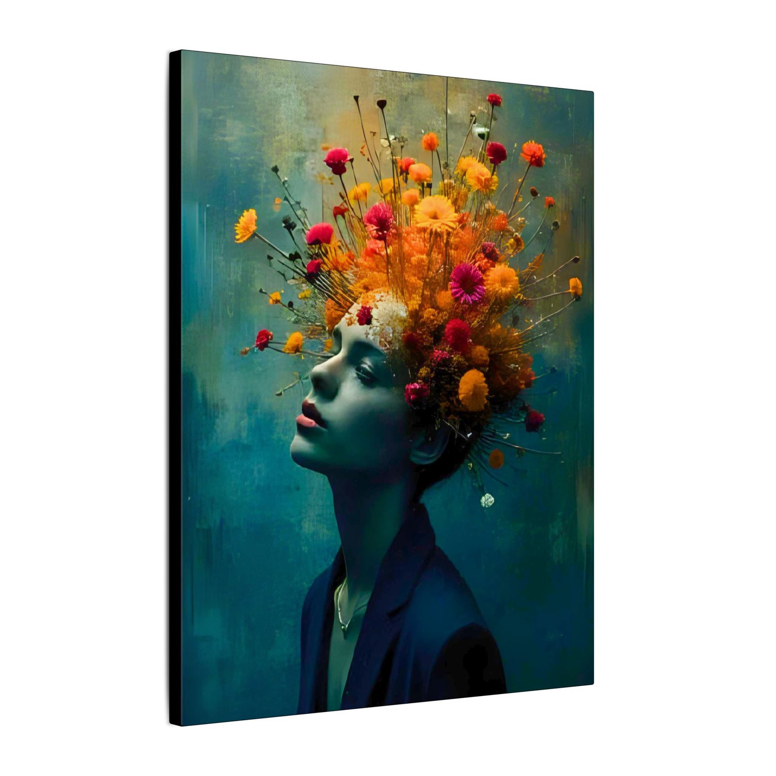 Surreal Floral Portrait Matte Canvas 16x20" - Image 2