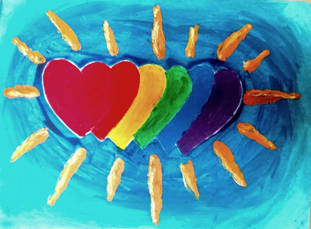 Rainbow Heart Love