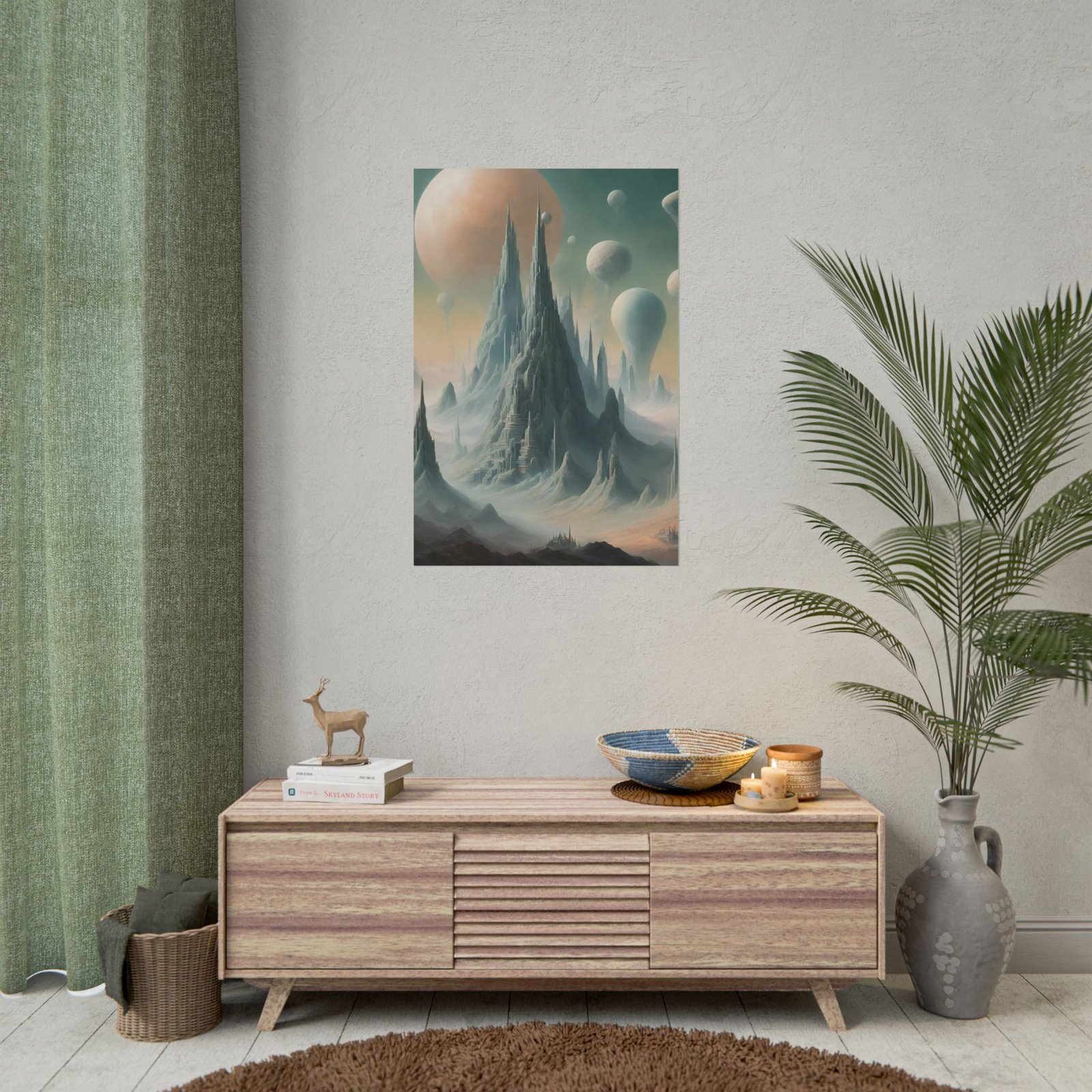 Mystical Cosmic Landscape Rolled Poster - Image 2