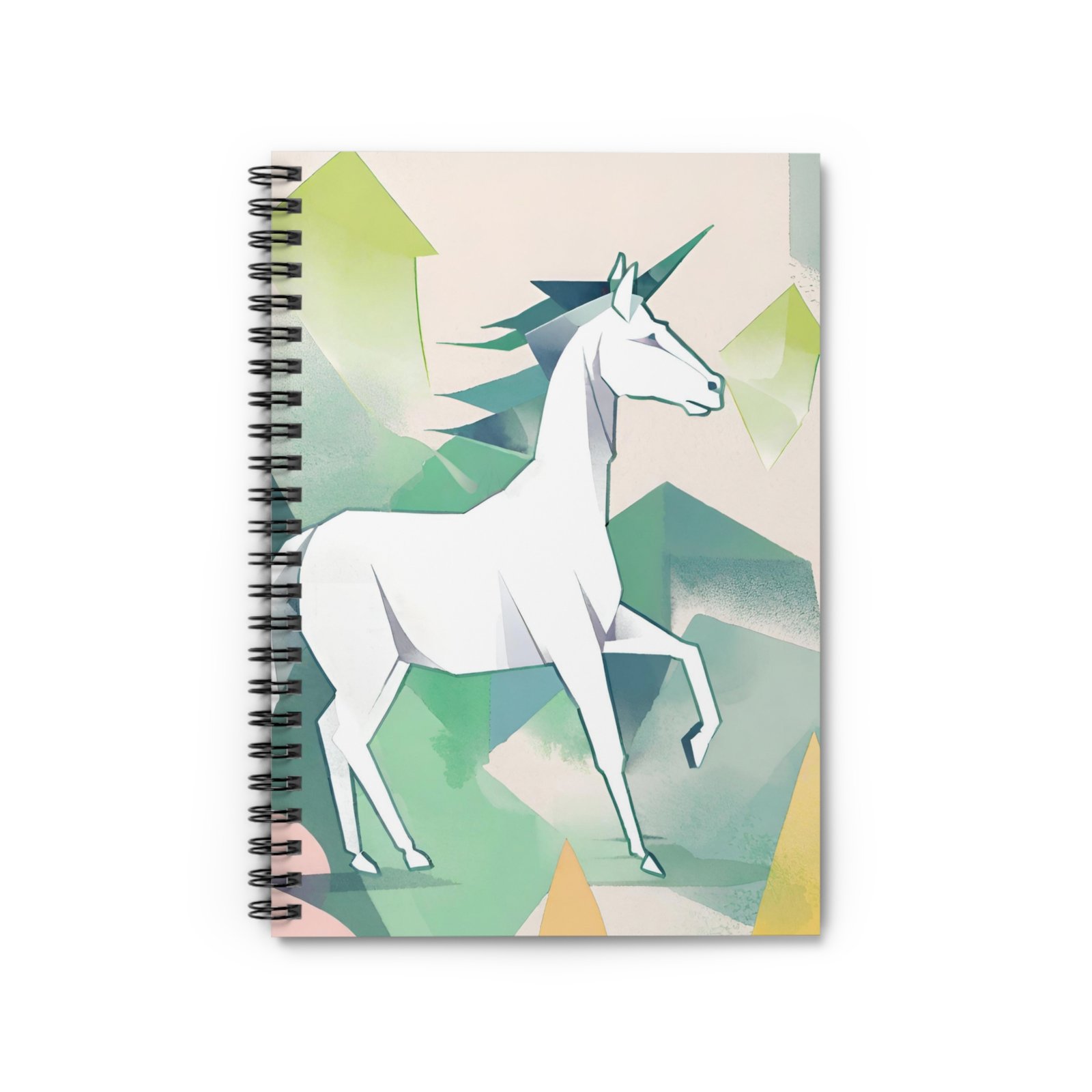 IS_1286 Watercolor Unicorn Spiral Notebook - Image 2