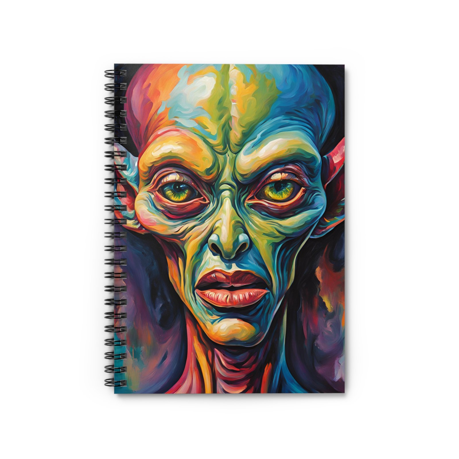 Expressionist Alien Portrait Spiral Notebook - Image 2