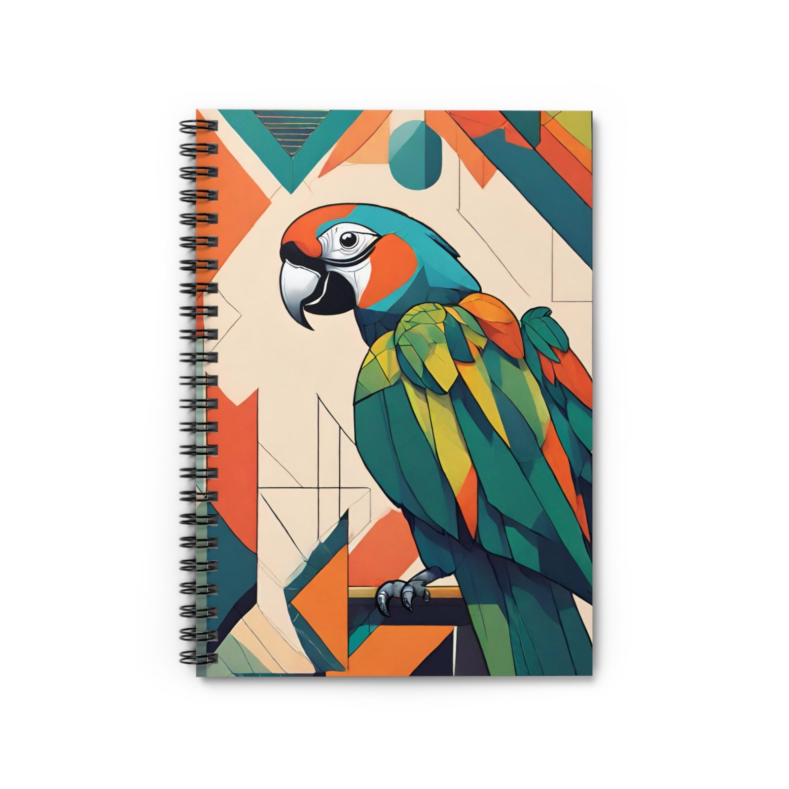IS_0184 Vibrant Parrot Spiral Notebook - Ruled Lines for Creative Minds - Image 2