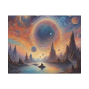 Stunning Space Landscape Matte Canvas 20x16"