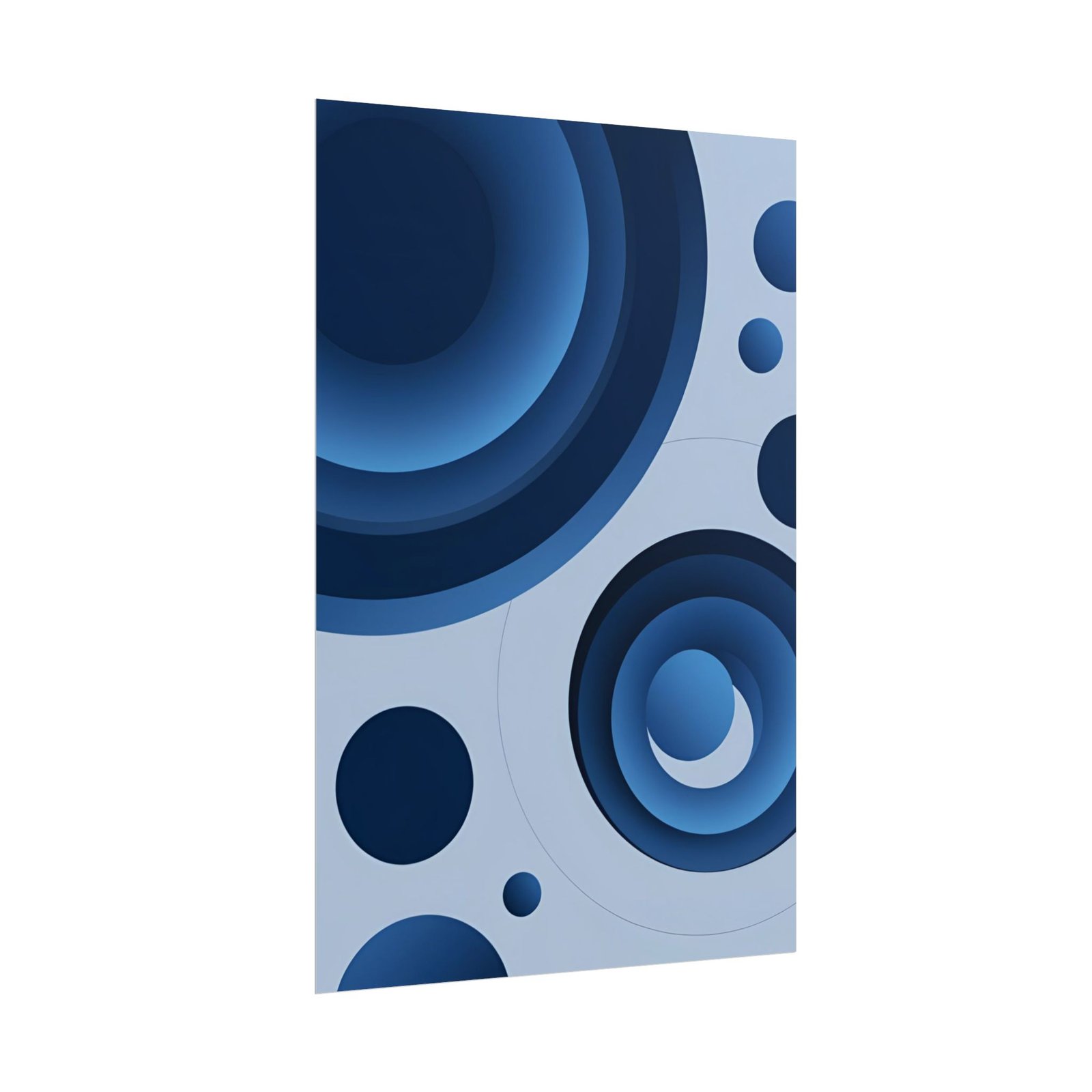 Suprematism Abstract Blue Circles Rolled Art Poster - Image 3