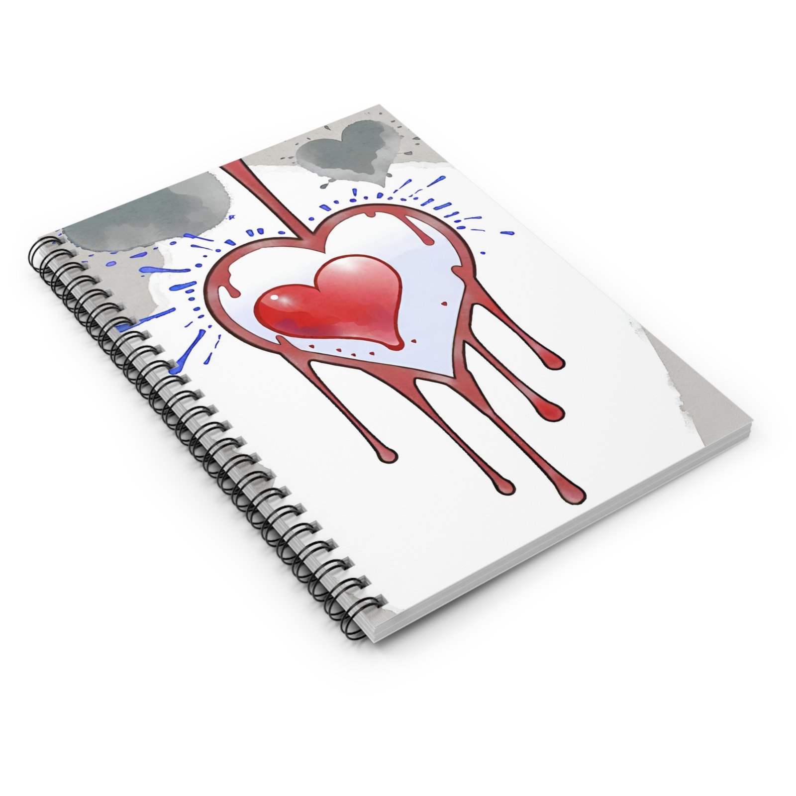Dripping Wet Heart Spiral Notebook - Image 3