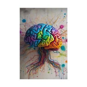 IS_4910 Colorful Brain Rolled Poster