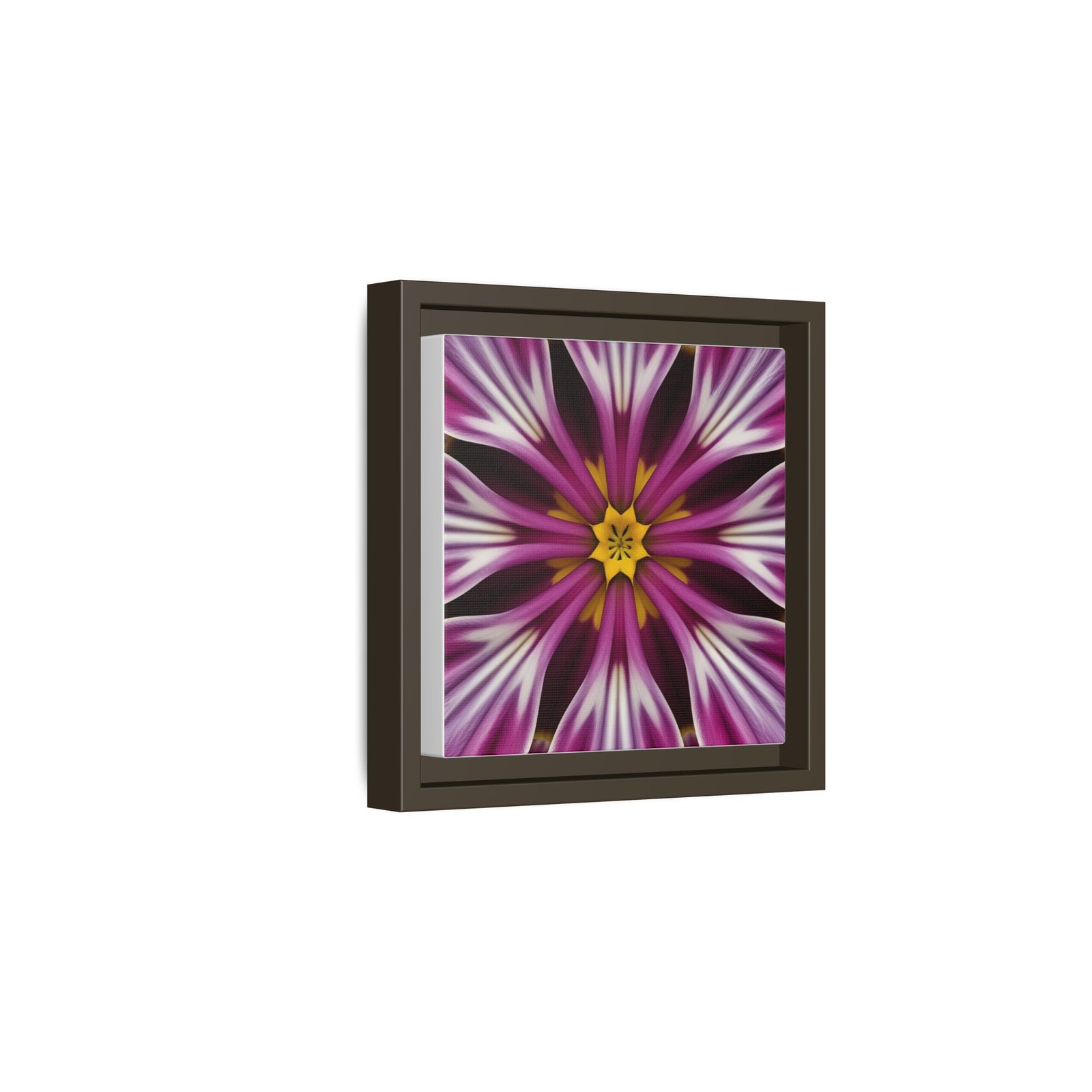 IS_4867 Floral Kaleidoscope Matte Canvas Framed Wall Art - Image 5