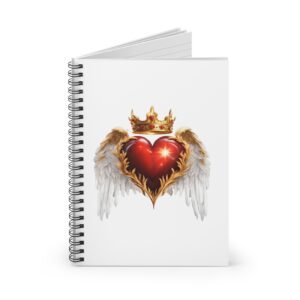 IS_1273 Crowned Heart with Wings Spiral Notebook