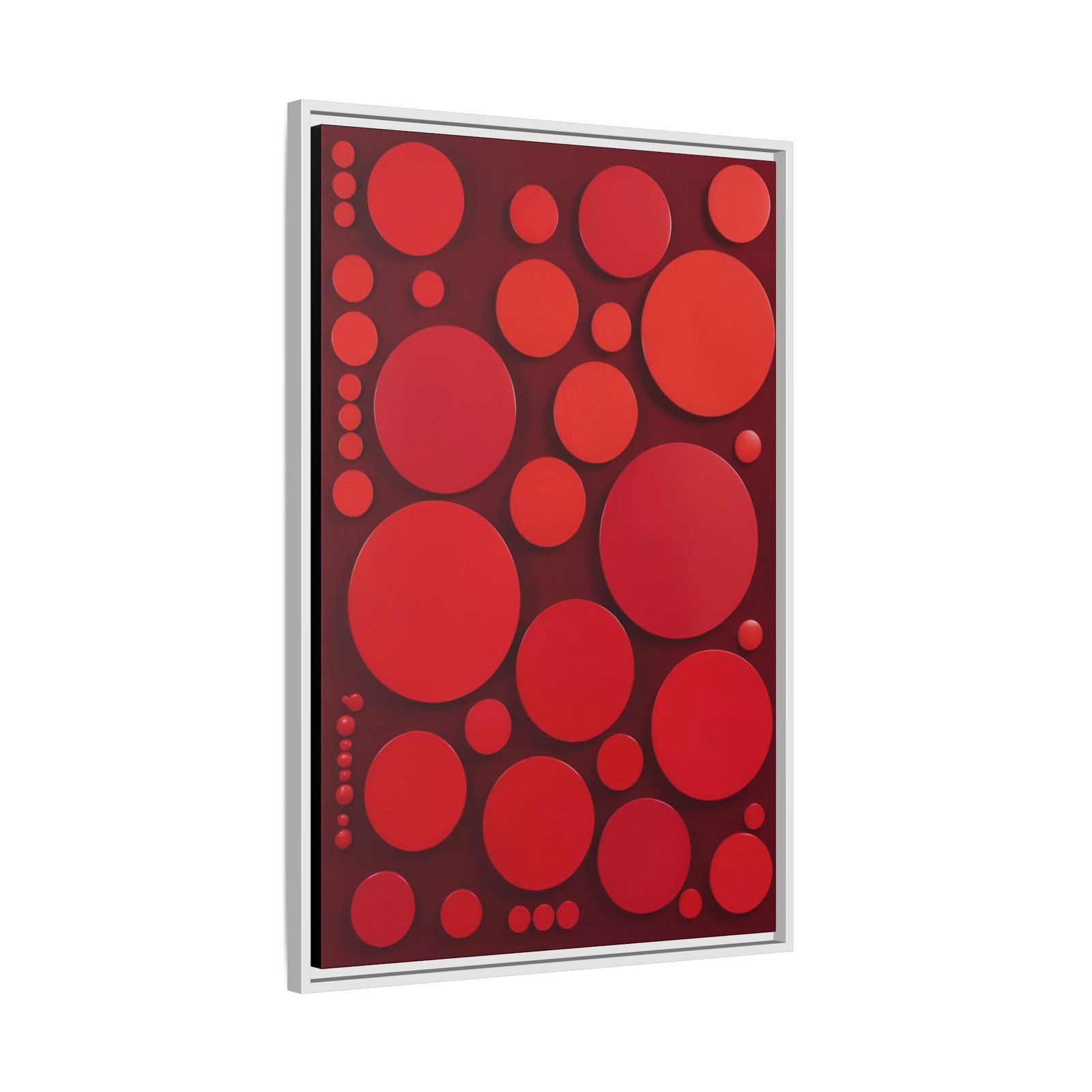 Suprematism Red Bubble Abstract Canvas FRAMED 24x36" - Image 6