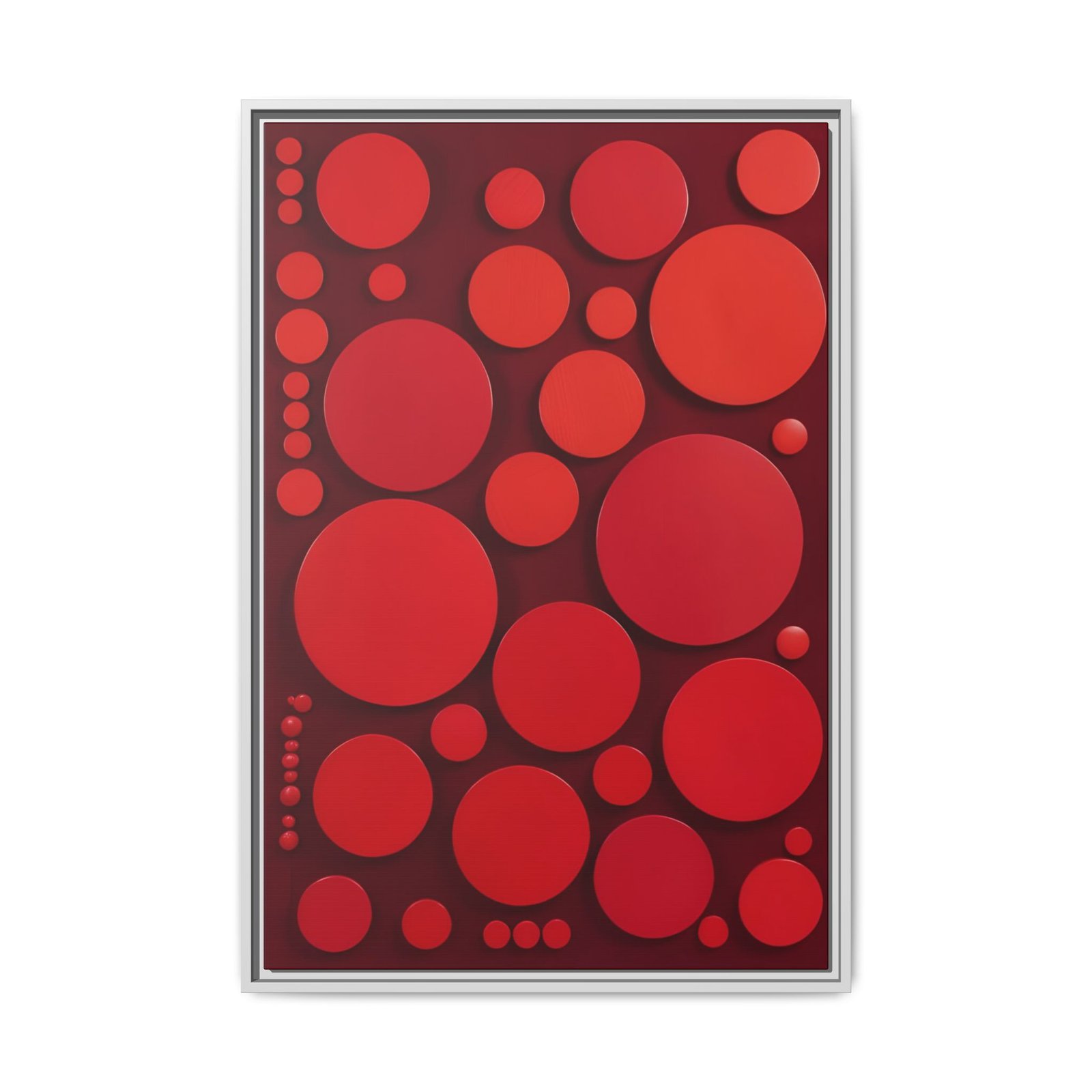 Suprematism Red Bubble Abstract Canvas FRAMED 24x36" - Image 5