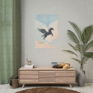IS_4468 Dreamy Pegasus Wall Art Poster | Fantasy Decor for Home & Office