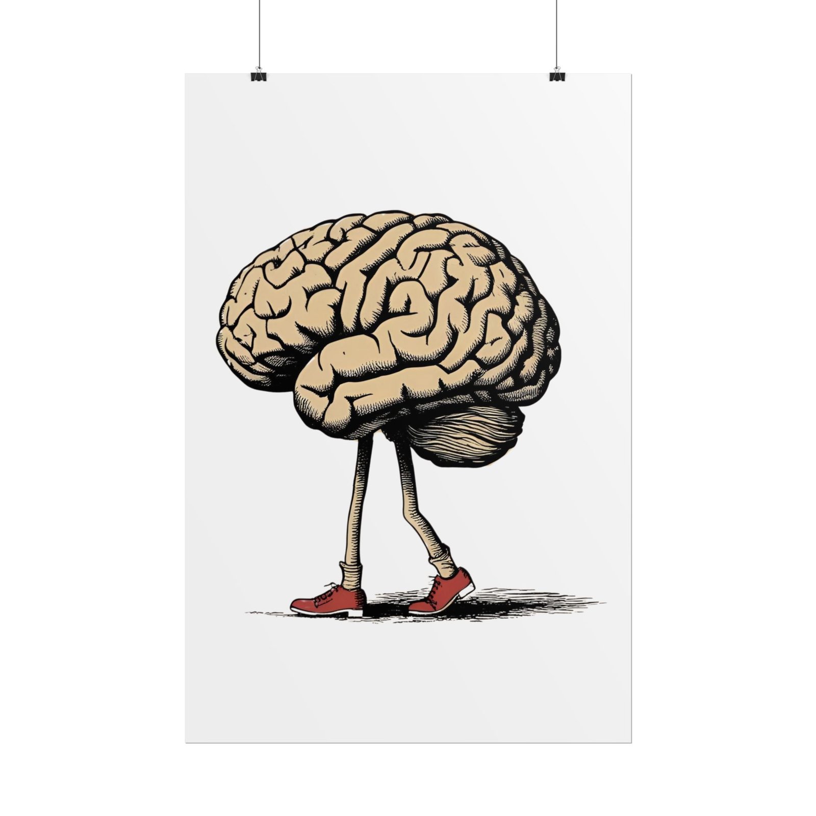 Quirky Creative Brain Walking Rolled Poster - Image 3