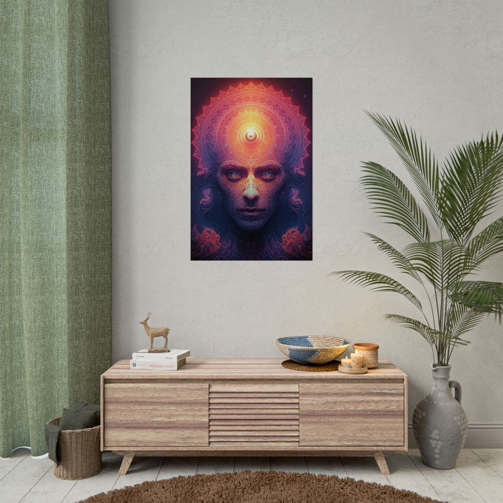 IS_6669 Mystic Third Eye Poster — Psychedelic Spiritual Wall Art - Image 3
