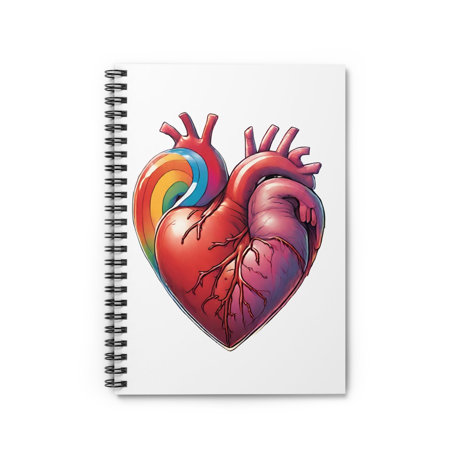 Rainbow Heart Spiral Notebook - Image 2