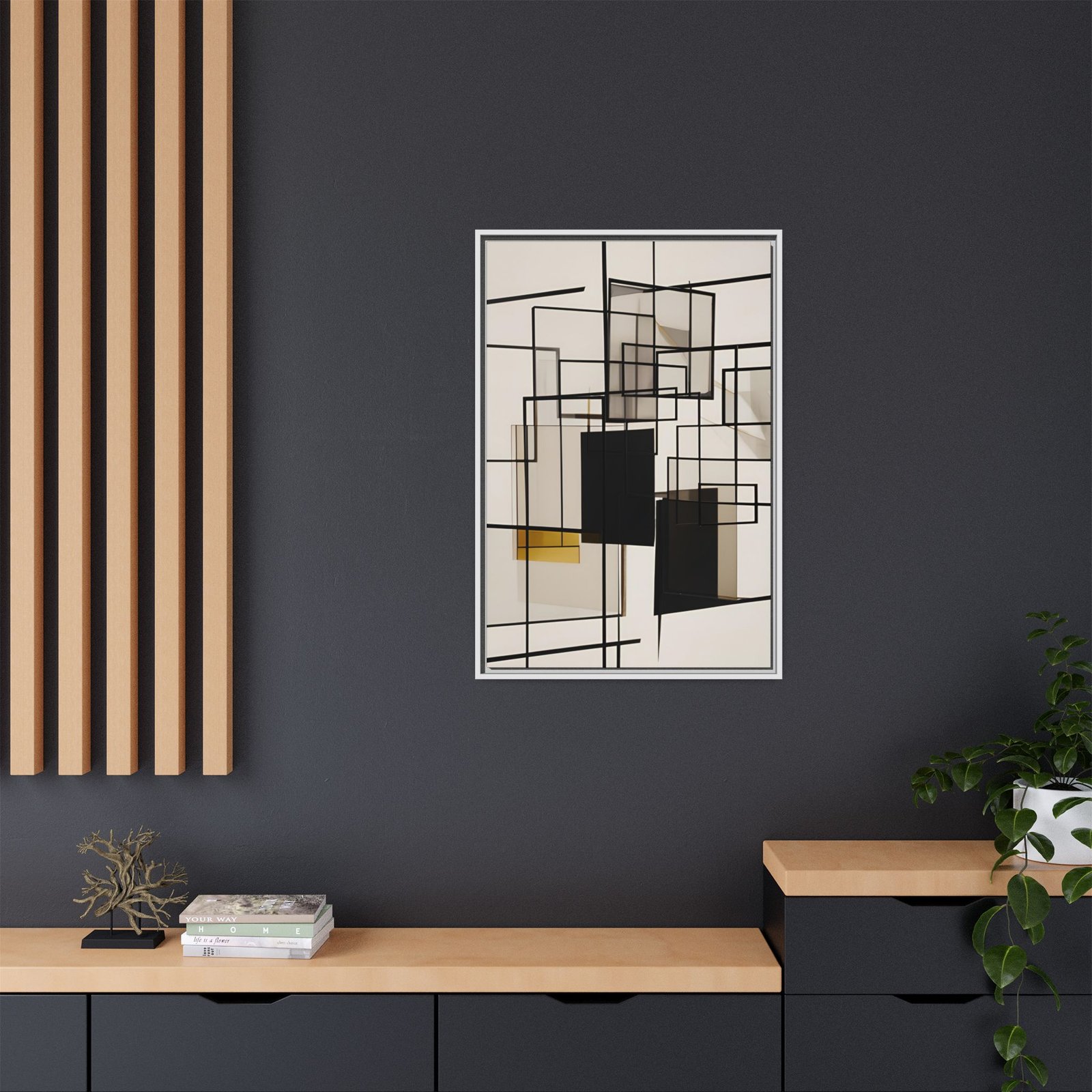 Suprematism Abstract Modern Neutral Shapes FRAMED 24x36" - Image 4