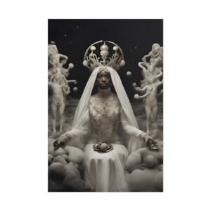 Black Celestial Queen in the Clouds Rolled Poster