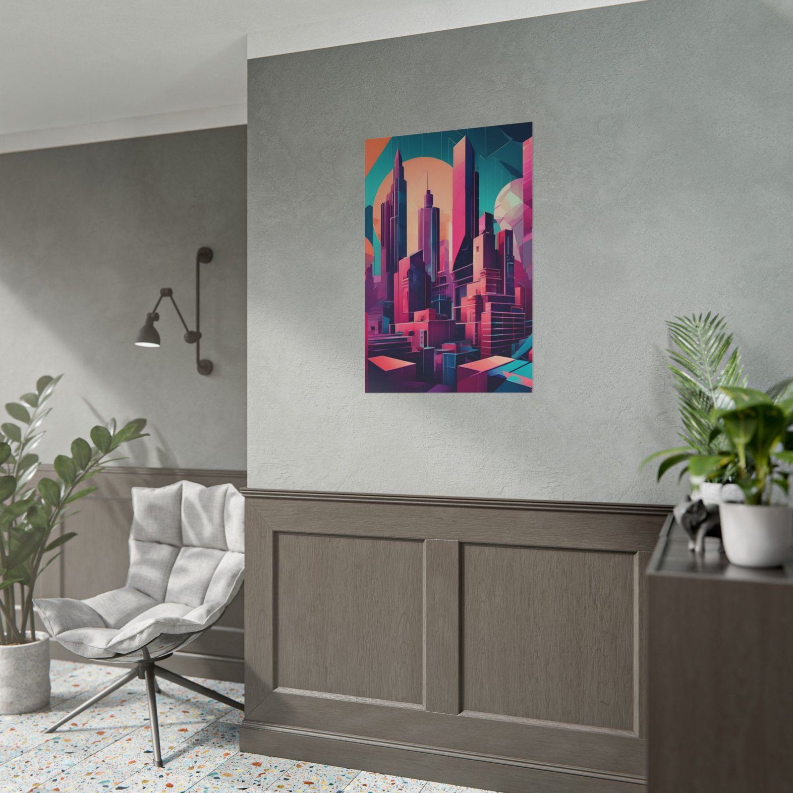 Cityscape Cubism Rolled Posters IS_3429 - Image 4