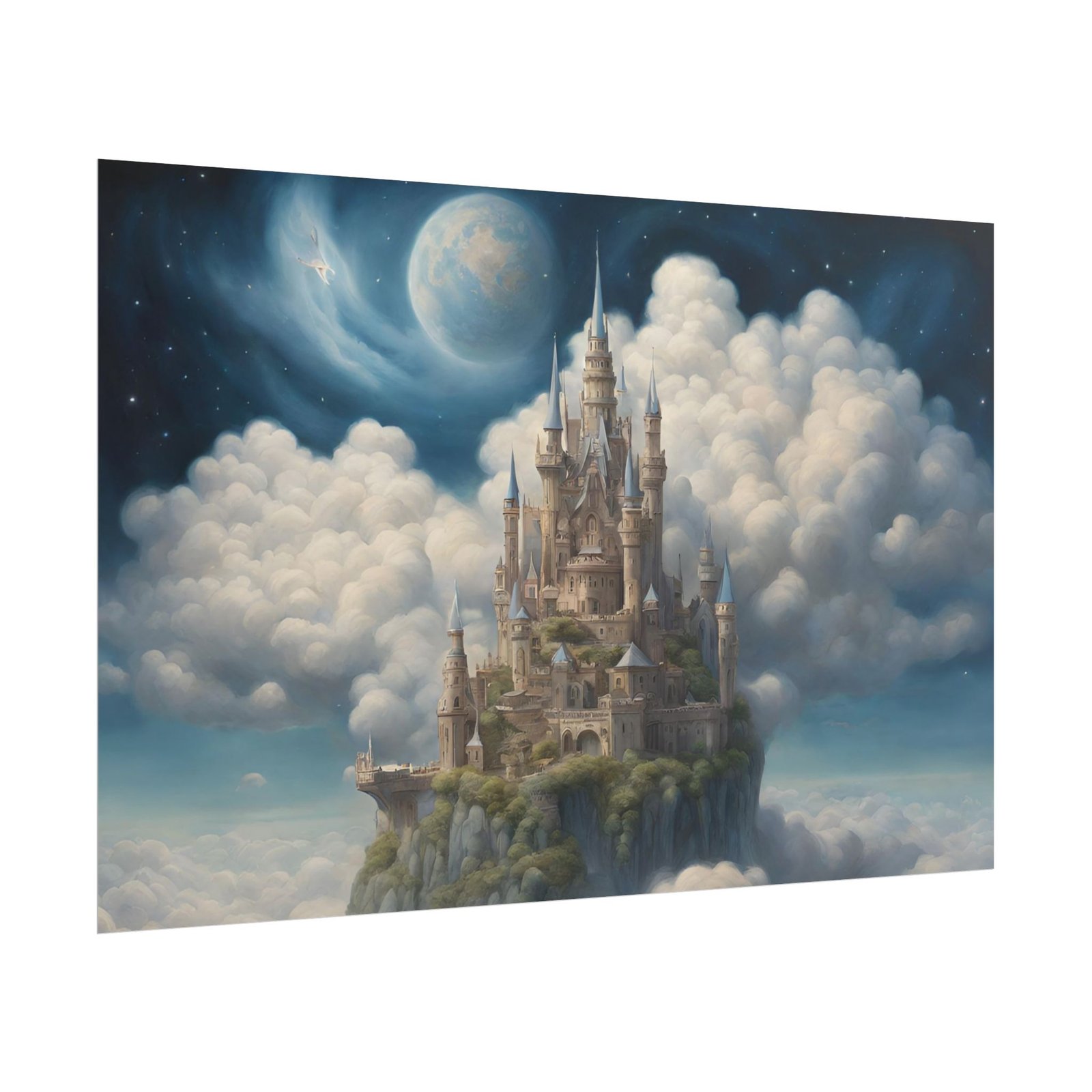 Fantasy Castle in the Clouds Rolled Poster - Image 2