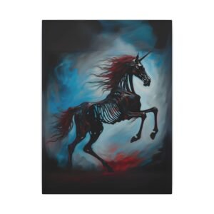 Mythical Unicorn Skeleton Canvas 9x12"