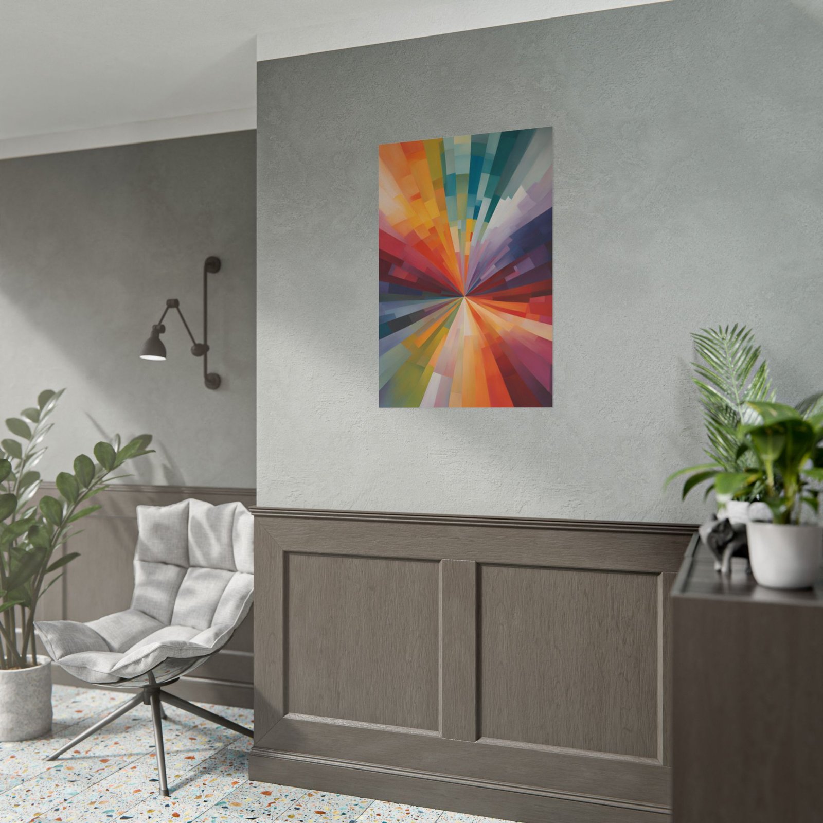 Vibrant Abstract Burst Rolled Poster - Image 4