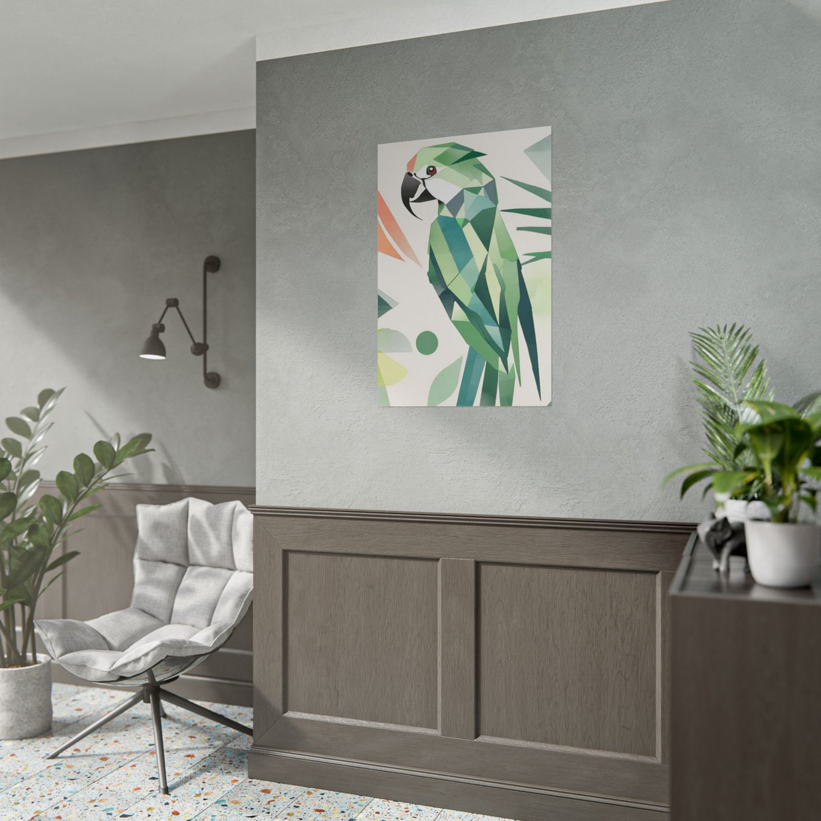 Modern Tropical Parrot Rolled Poster - Image 5