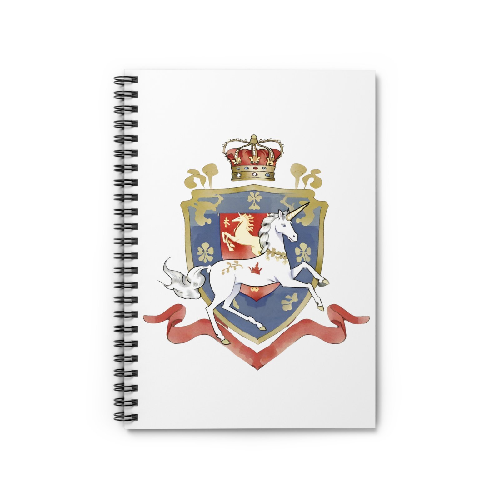 IS_1289 Unicorn Crest Spiral Notebook