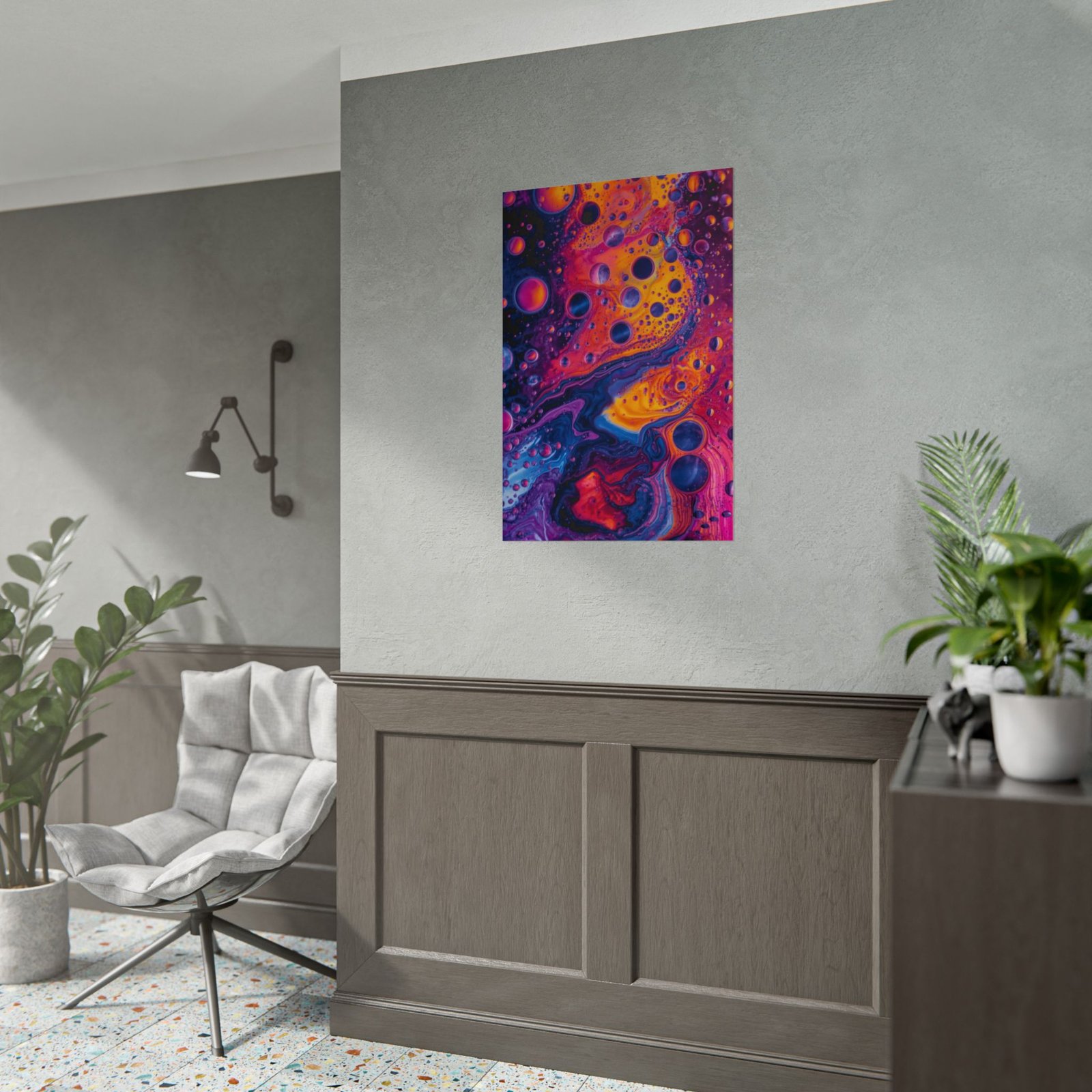 IS_6618 Psychedelic Abstract Rolled Poster — Colorful Fluid Ink Art Print - Image 4