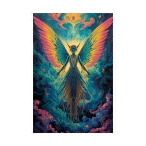 IS_6665 Angel Wings Fantasy Rolled Poster — Vibrant Spiritual Artwork