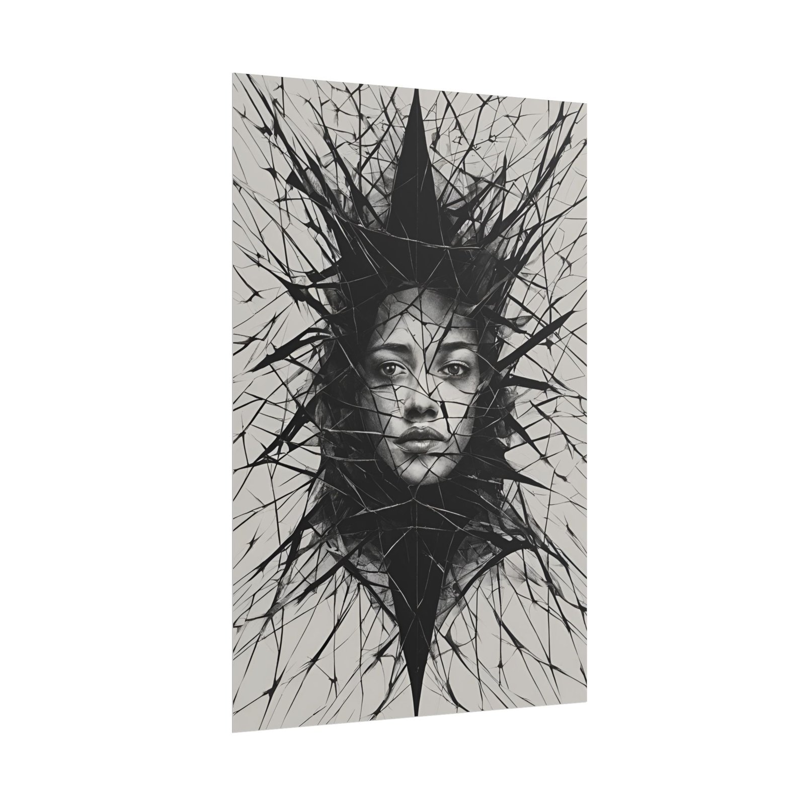 Abstract Shatter Face Rolled Poster - Image 2