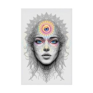 IS_6569 Mystic Third Eye Portrait Rolled Poster — Spiritual Art Print