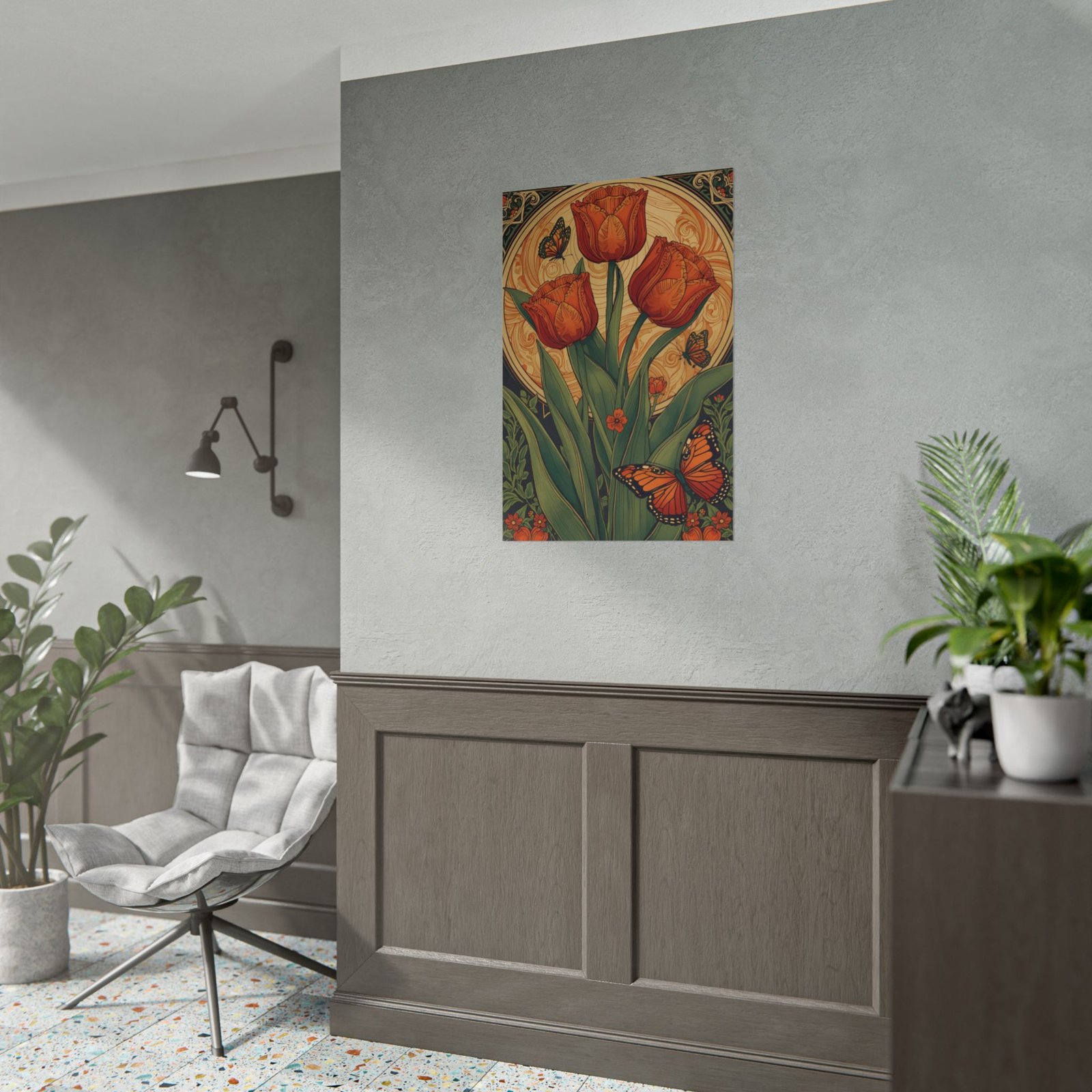 Art Nouveau Botanical Tulips Rolled Posters - Image 3