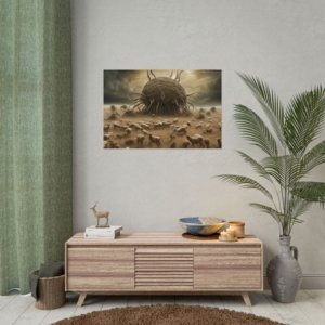 IS_831 Surreal Nature Rolled Poster - Mystical Landscape with Sheep