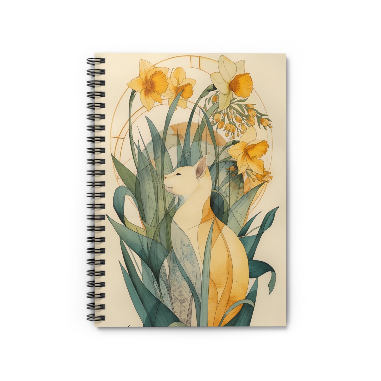 IS_6266 Daffodil Fox Spiral Notebook