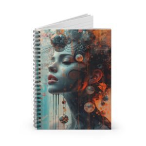 IS_6472 Collage Etheral Woman Spiral Notebook