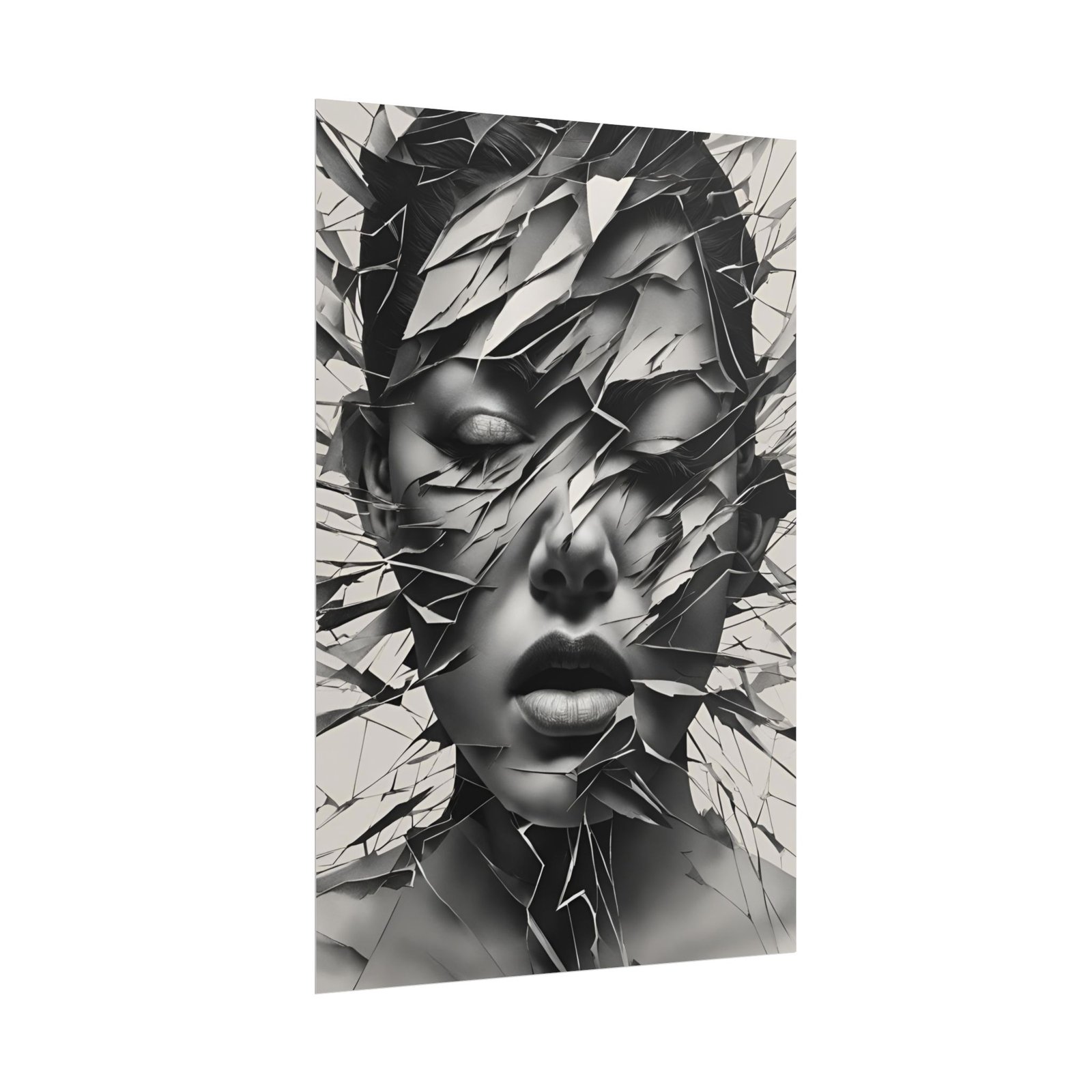 Abstract Shattered Face Rolled Poster - Image 4