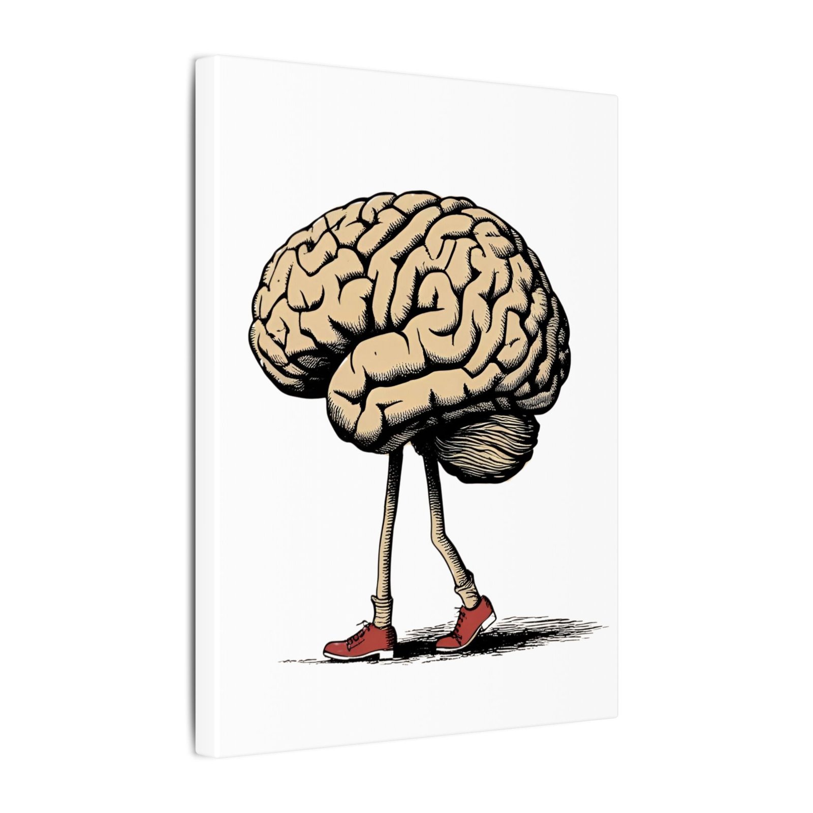 Walking Brain Matte Canvas 9x12" - Image 2