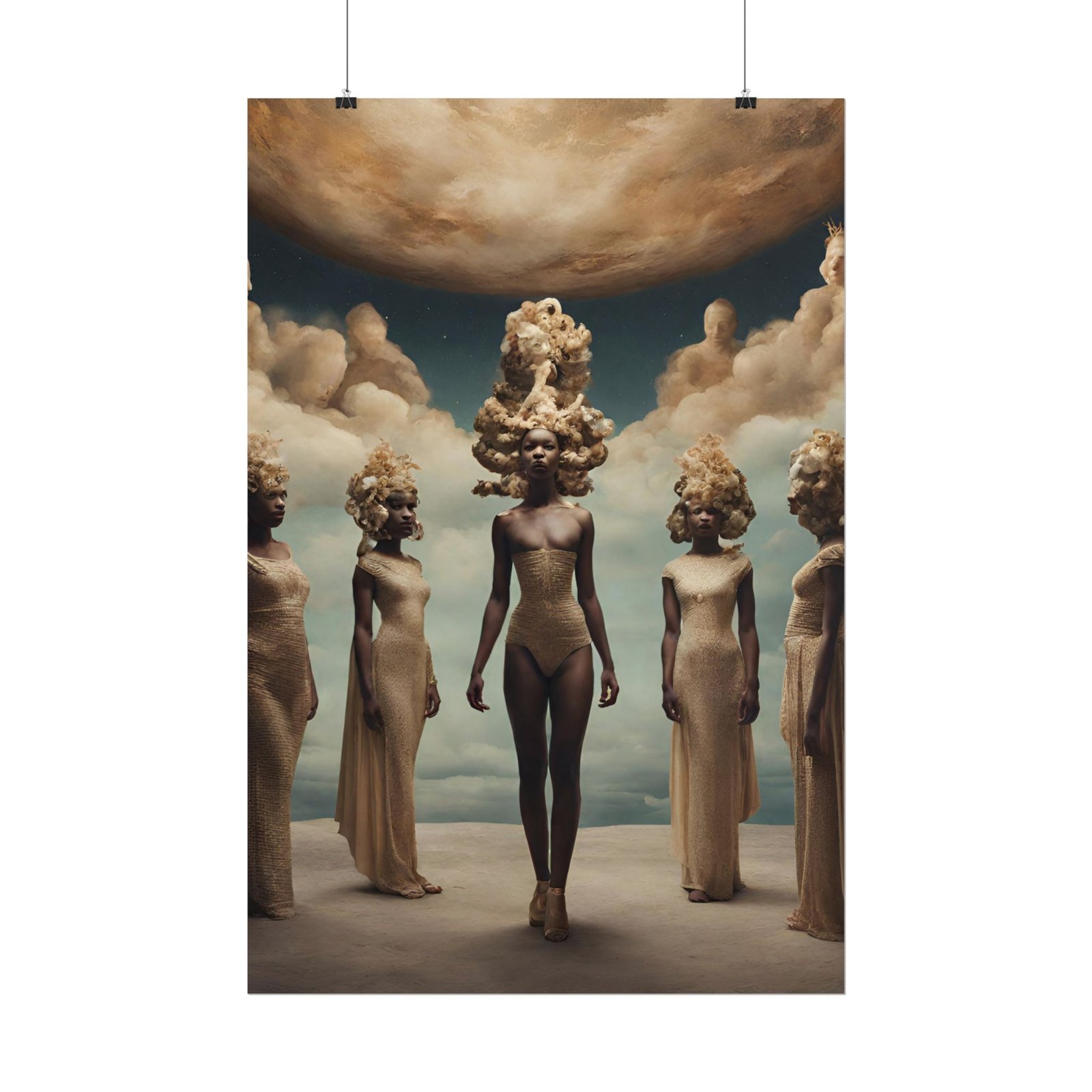 IS_0361 Surreal Goddess — Ethereal Figures Under Moonlight Rolled Poster - Image 2