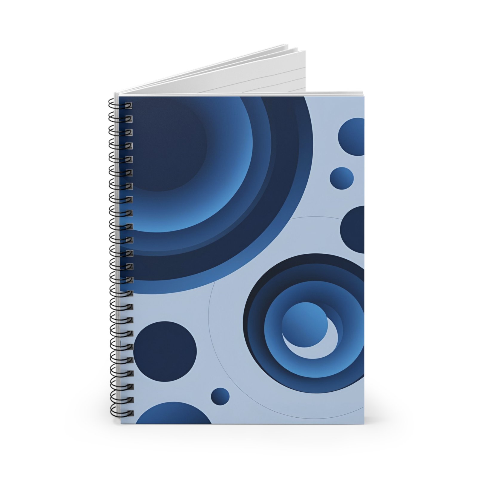 IS_5300 Blue Geometric Spiral Notebook