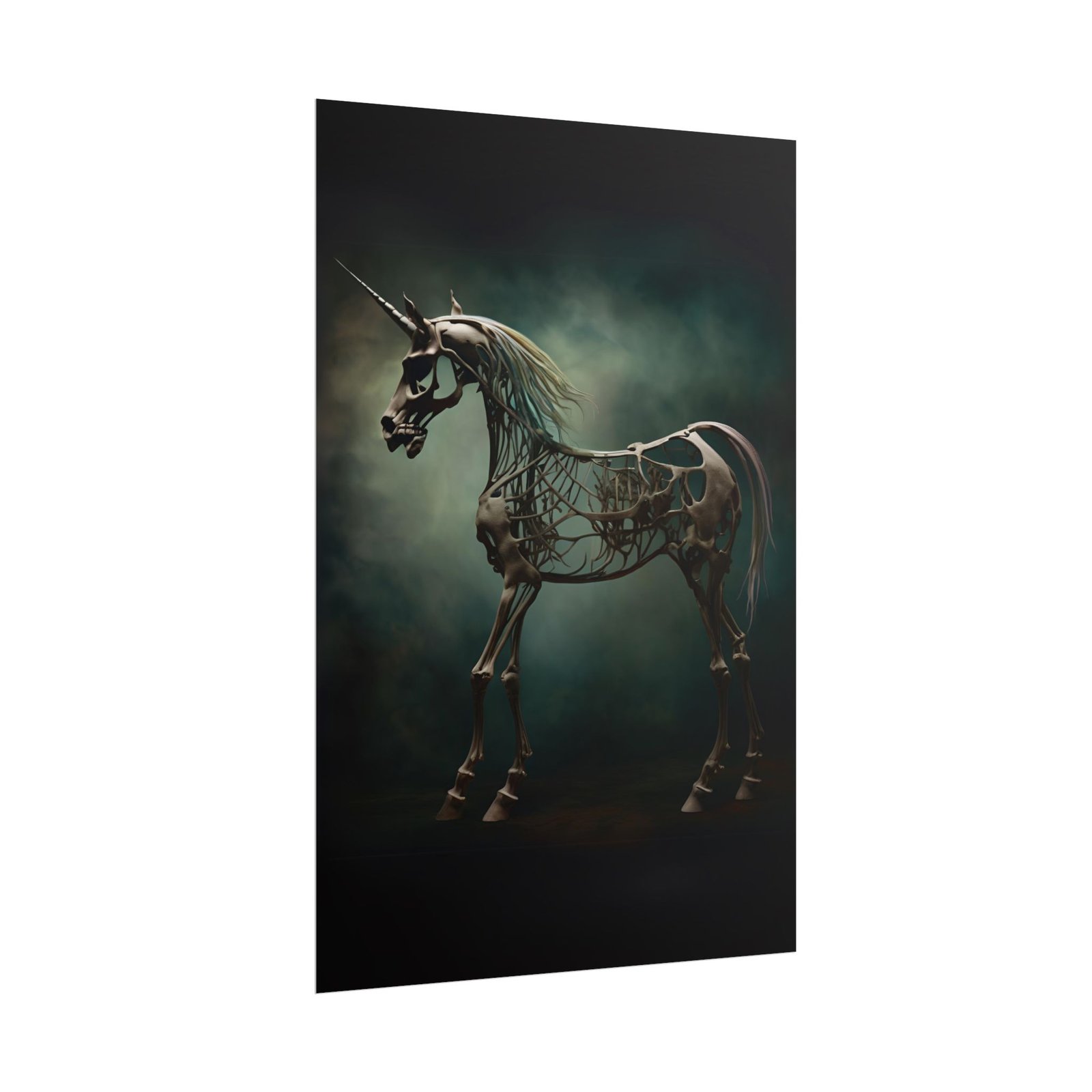 IS_4825 Unicorn Skeleton Rolled Poster - Image 7