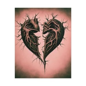 IS_3276 Black Heart Rolled Poster