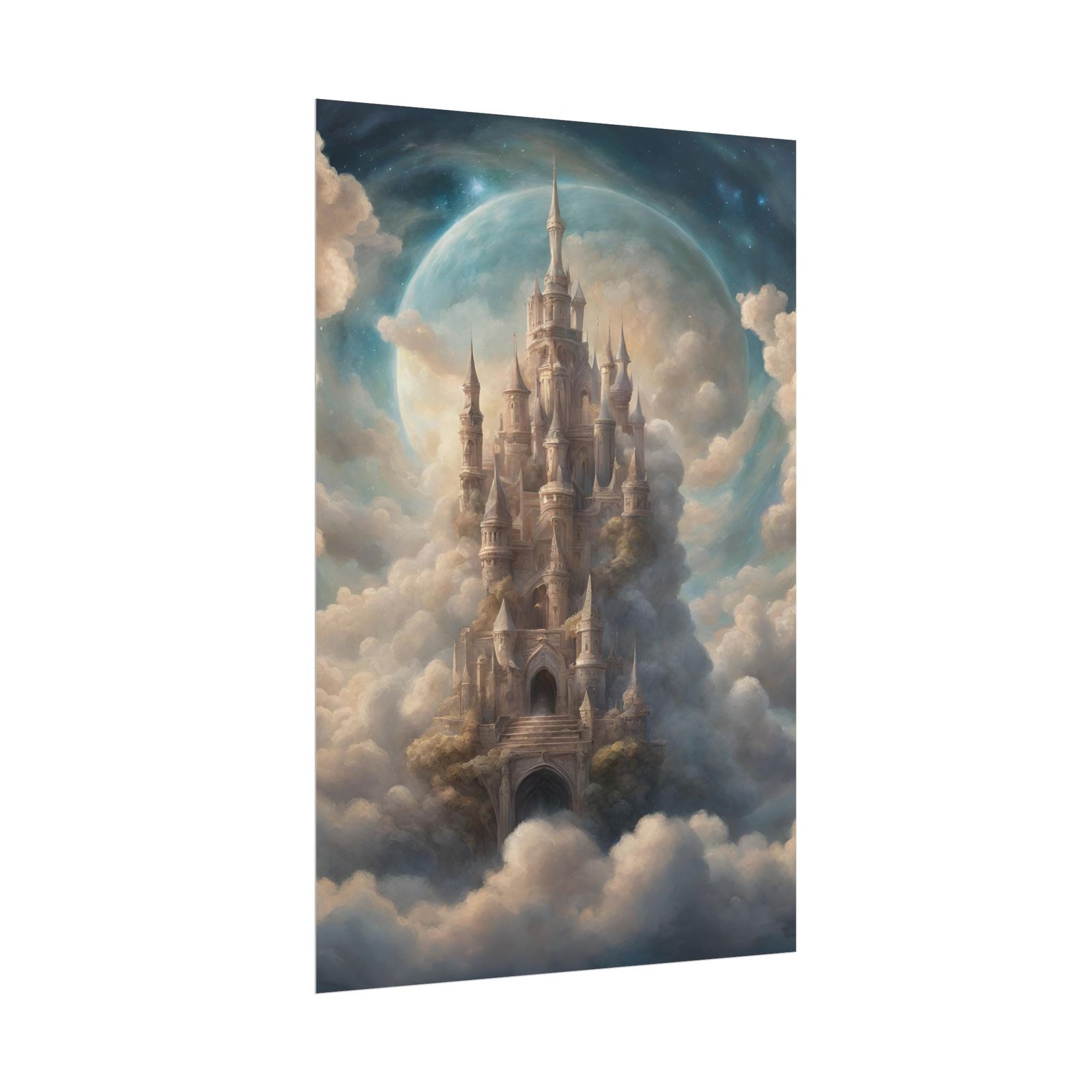 Fantasy Castle in the Clouds Rolled Poster - Image 3
