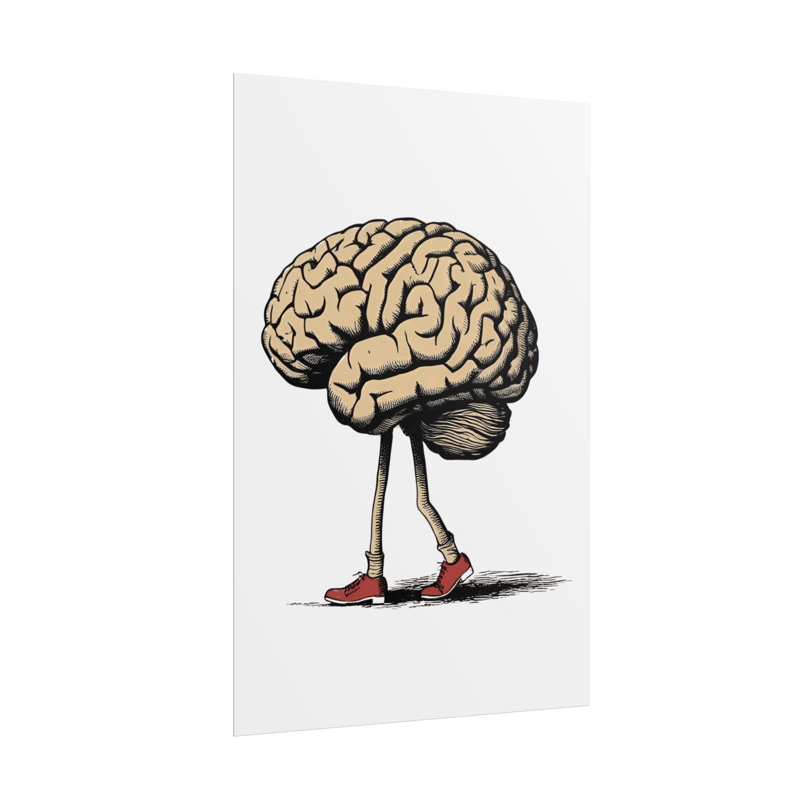 Quirky Creative Brain Walking Rolled Poster - Image 4