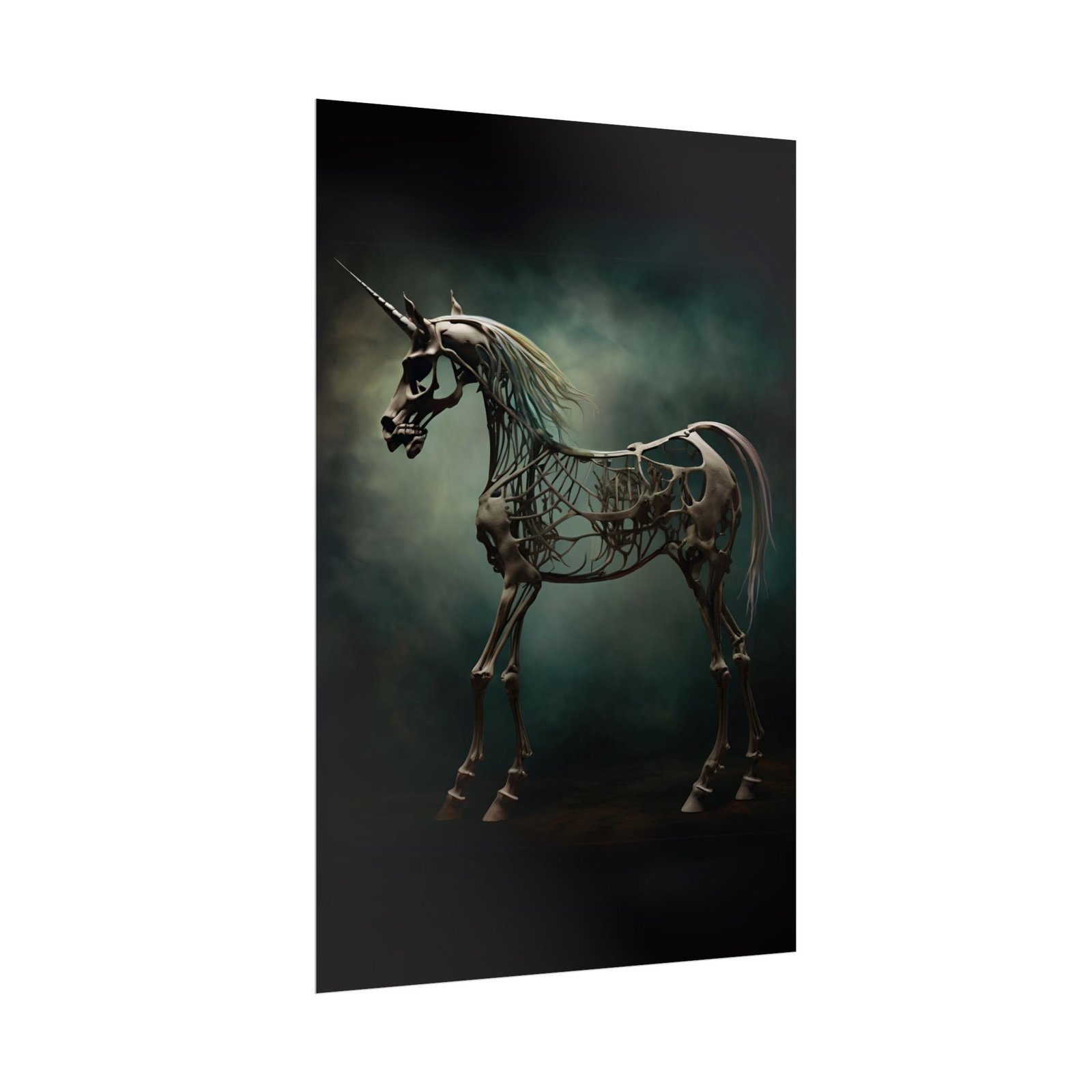 IS_4825 Unicorn Skeleton Rolled Poster - Image 3