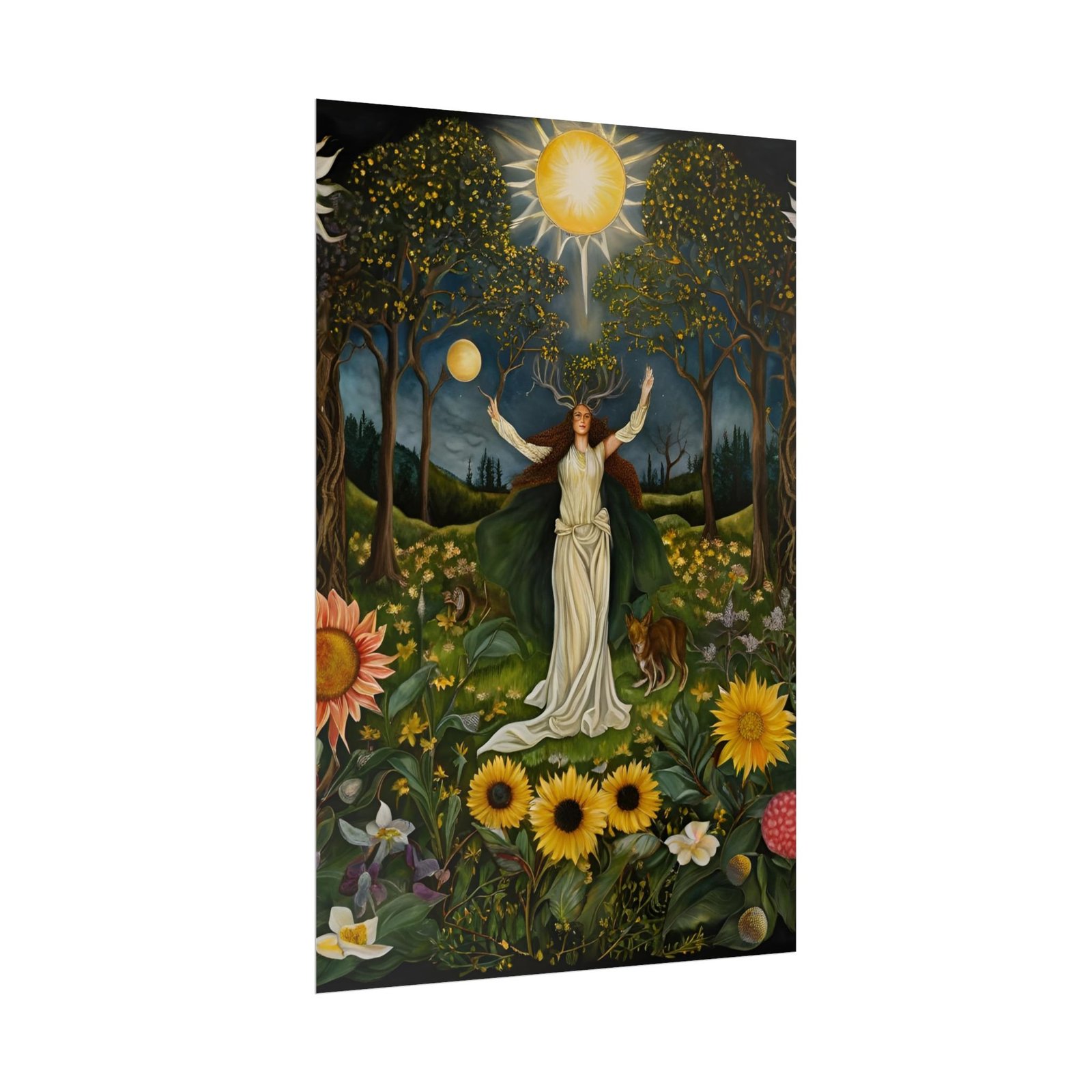 IS_4909 Vibrant Floral Rolled Poster - Image 3