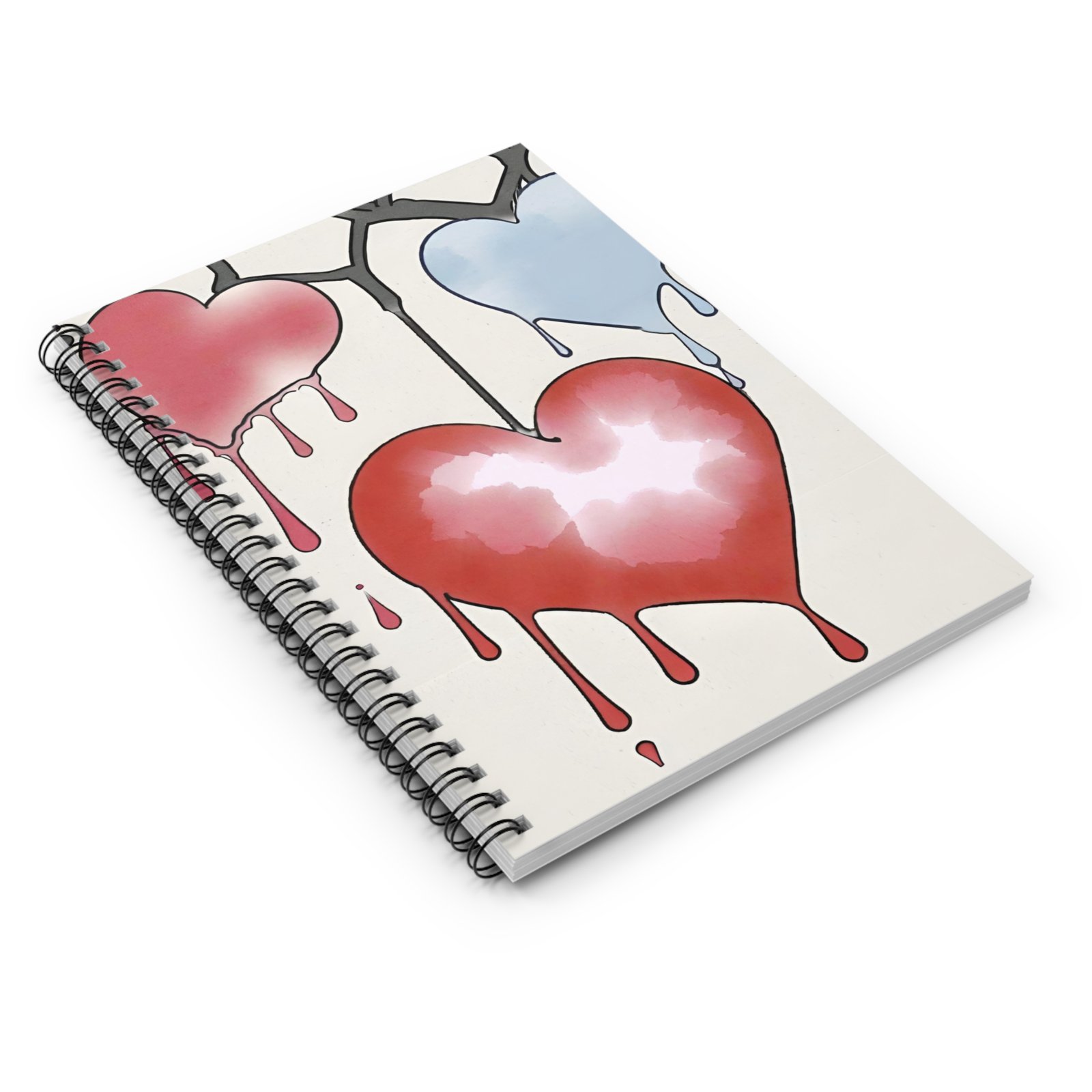 Dripping Wet Hearts Spiral Notebook - Image 3