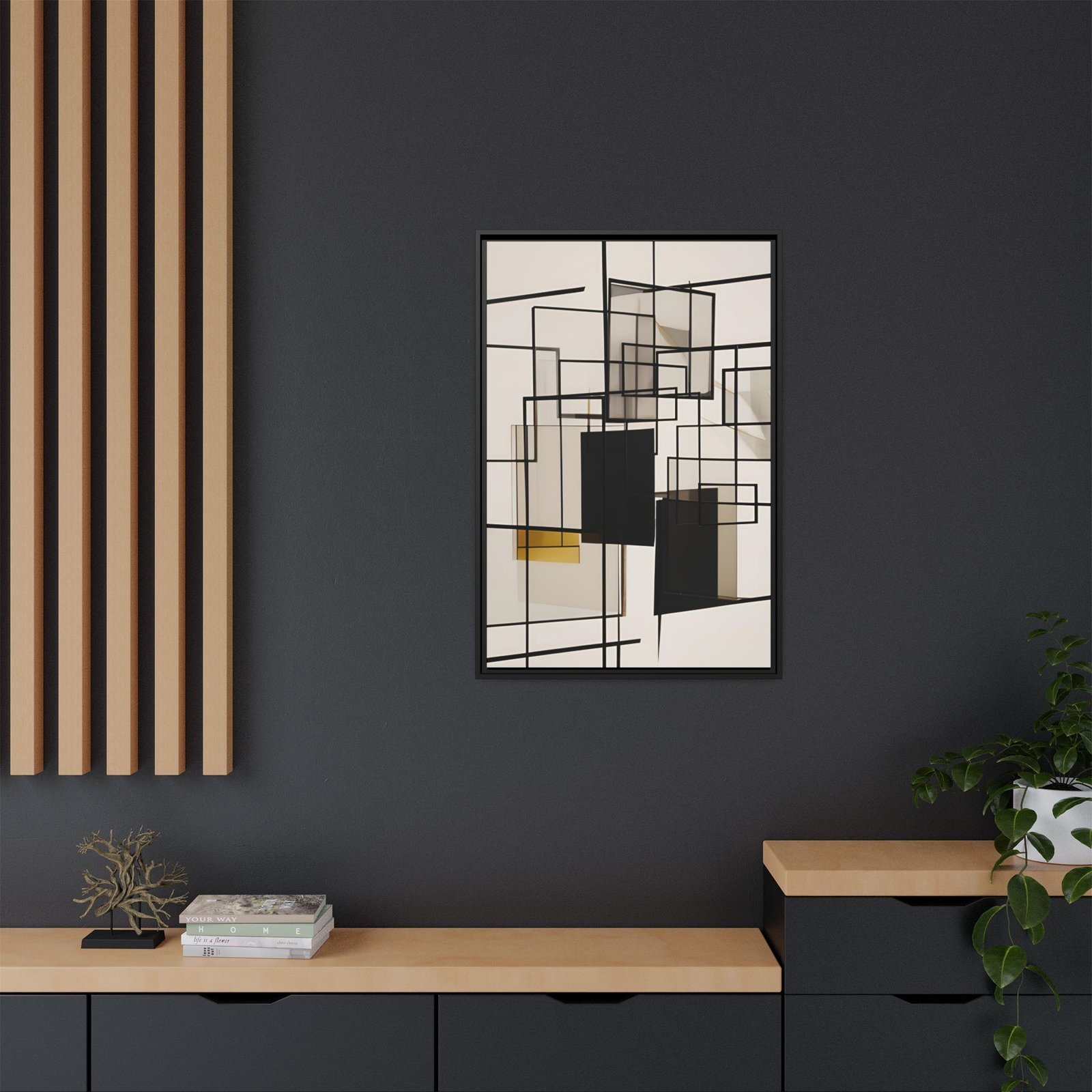 Suprematism Abstract Modern Neutral Shapes FRAMED 24x36" - Image 8