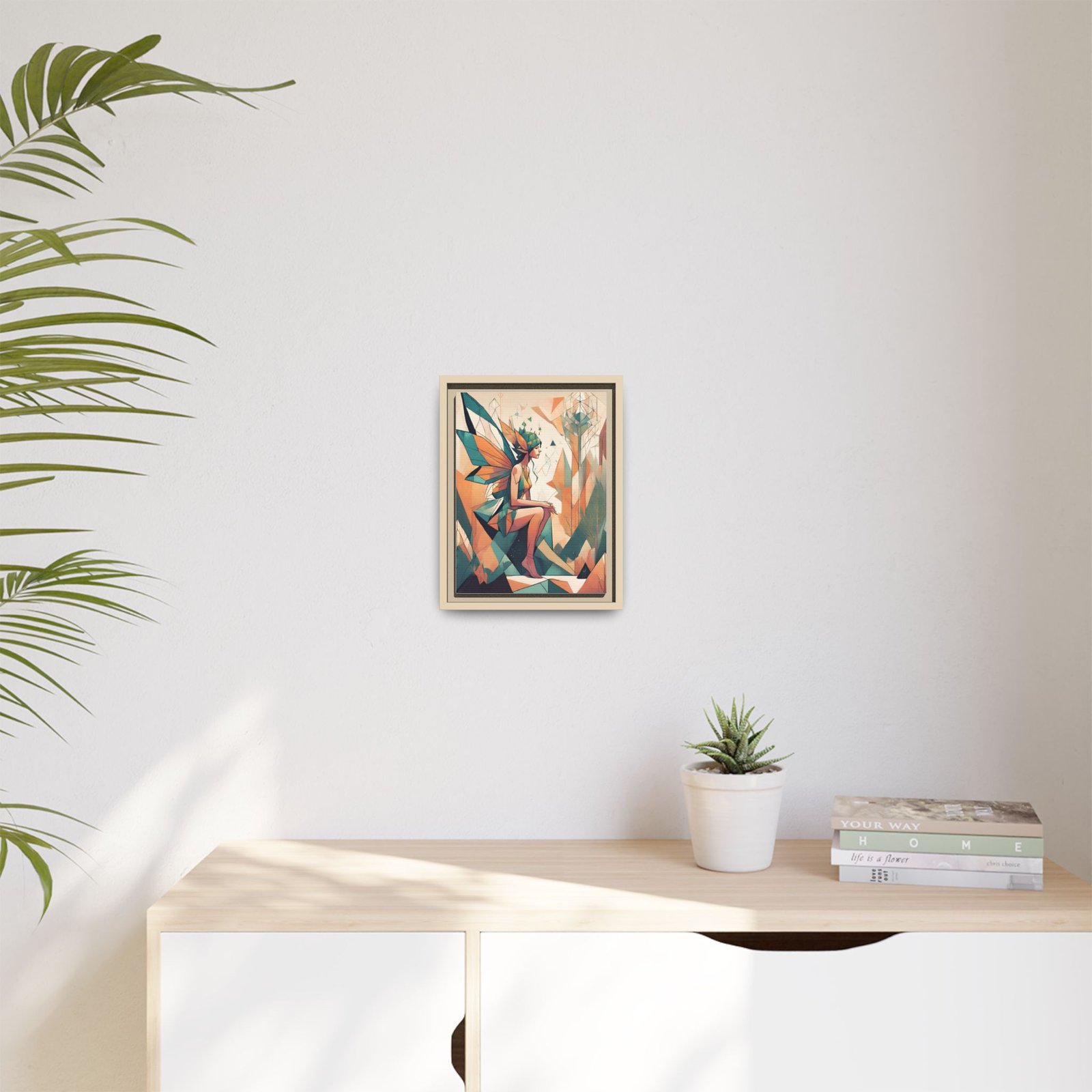 Magical Abstract Geometric Fairy Matte Canvas, FRAMED 9x12" - Image 3