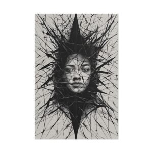Abstract Shatter Face Rolled Poster