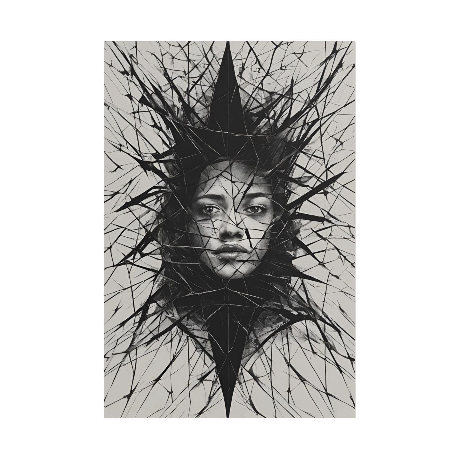 Abstract Shatter Face Rolled Poster