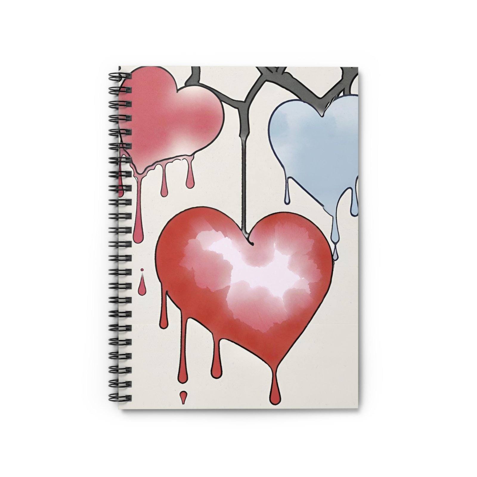 Dripping Wet Hearts Spiral Notebook - Image 2